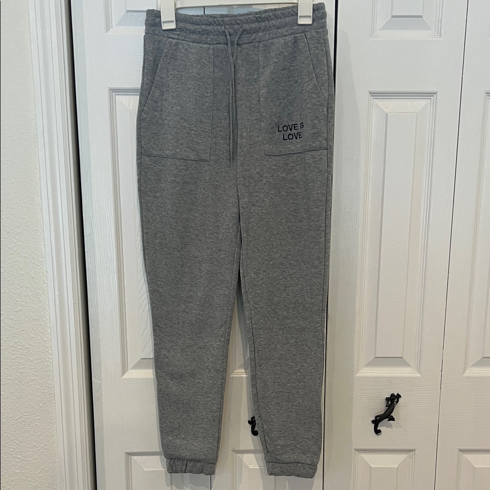 If it were me love is love Gray Joggers